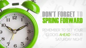 Spring Forward and check your timer