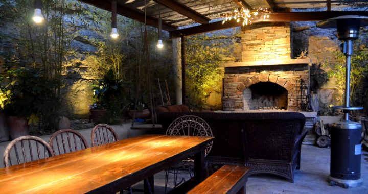 Warm fireplace-dining area2