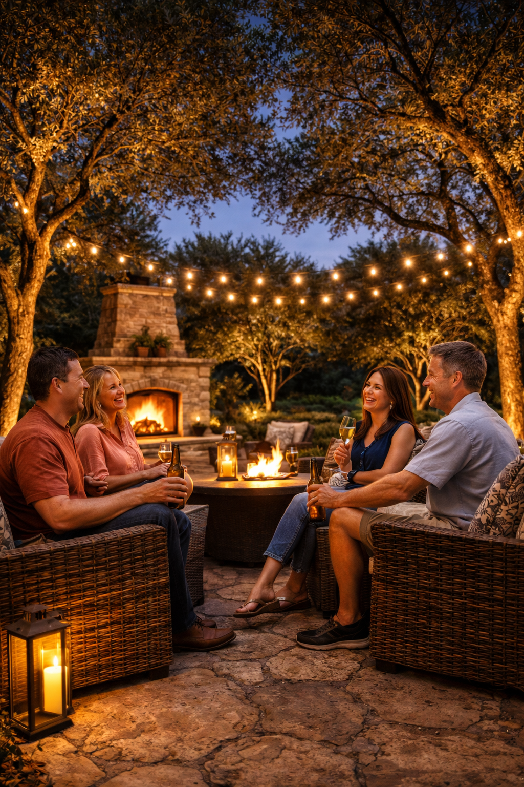 outdoor lighting Alamo Heights Terrill Hills Olmos Park New Braunfels