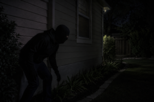 Outdoor security lighting around home without lighting